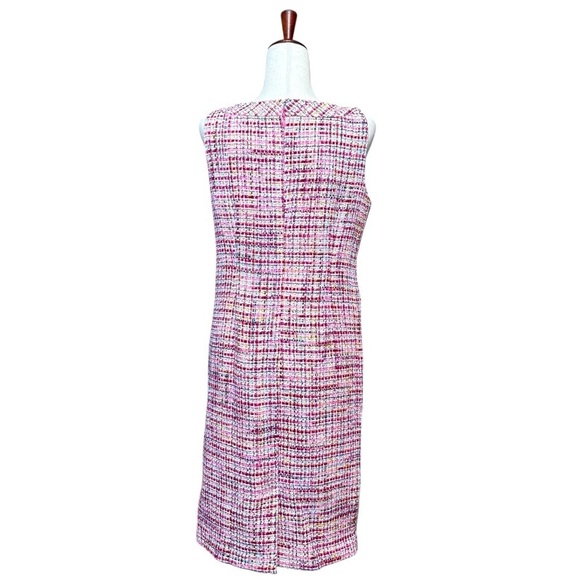 RSVP By Talbots Ribbon Tweed Shift Sleeveless Dress. Pink Blue Size Small #1428 - Picture 10 of 13
